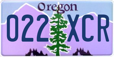 OR license plate 022XCR