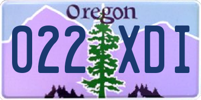 OR license plate 022XDI