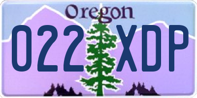 OR license plate 022XDP