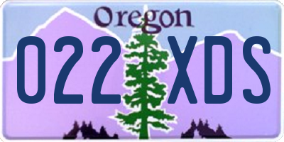 OR license plate 022XDS