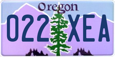 OR license plate 022XEA
