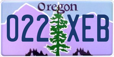 OR license plate 022XEB