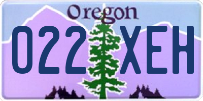 OR license plate 022XEH