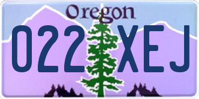 OR license plate 022XEJ
