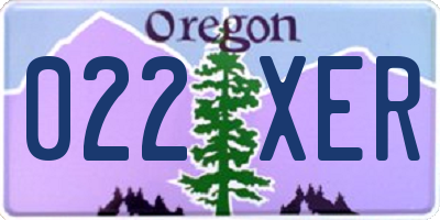 OR license plate 022XER