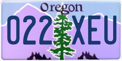 OR license plate 022XEU