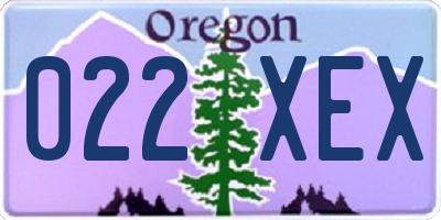 OR license plate 022XEX