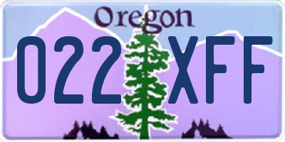 OR license plate 022XFF
