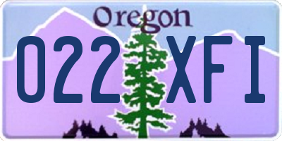 OR license plate 022XFI