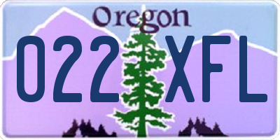OR license plate 022XFL
