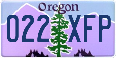 OR license plate 022XFP