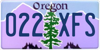 OR license plate 022XFS