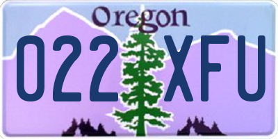OR license plate 022XFU