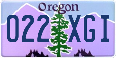 OR license plate 022XGI