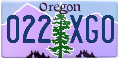 OR license plate 022XGO