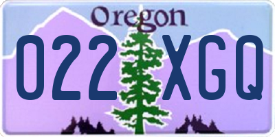OR license plate 022XGQ