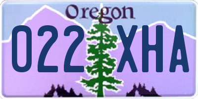 OR license plate 022XHA