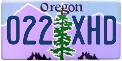 OR license plate 022XHD