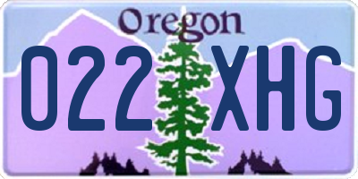 OR license plate 022XHG