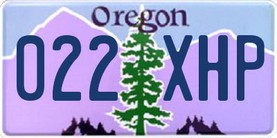 OR license plate 022XHP