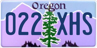OR license plate 022XHS