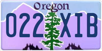 OR license plate 022XIB