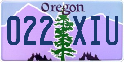 OR license plate 022XIU