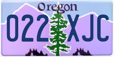 OR license plate 022XJC