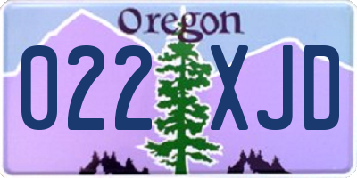 OR license plate 022XJD