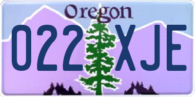 OR license plate 022XJE