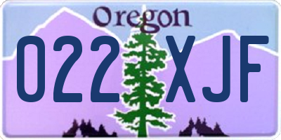 OR license plate 022XJF