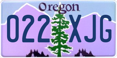 OR license plate 022XJG