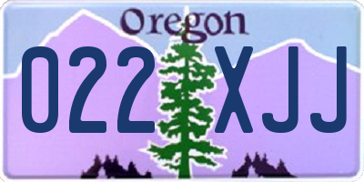 OR license plate 022XJJ