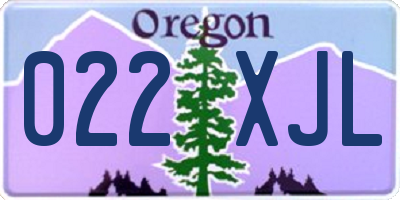 OR license plate 022XJL