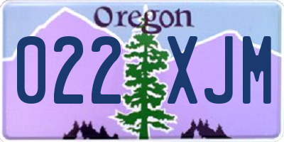 OR license plate 022XJM