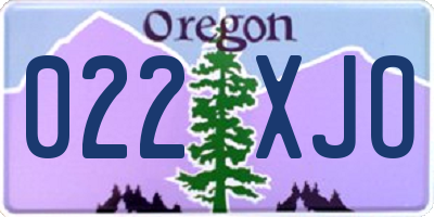 OR license plate 022XJO