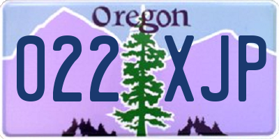 OR license plate 022XJP