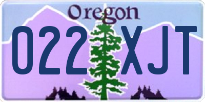 OR license plate 022XJT