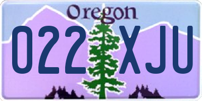 OR license plate 022XJU