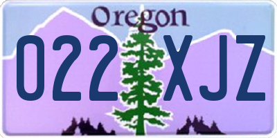 OR license plate 022XJZ
