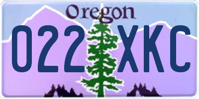 OR license plate 022XKC