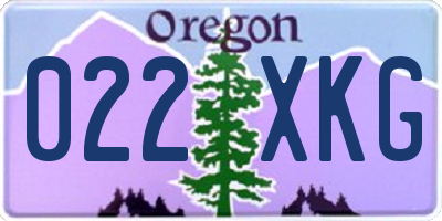OR license plate 022XKG