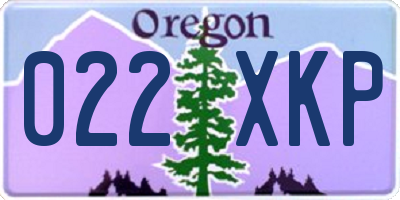 OR license plate 022XKP