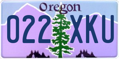 OR license plate 022XKU