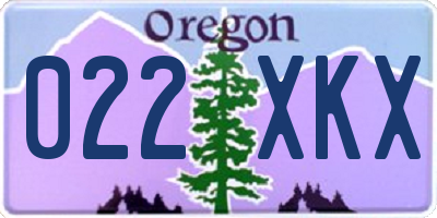 OR license plate 022XKX