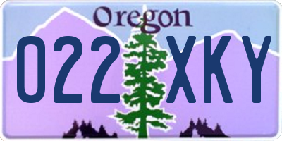 OR license plate 022XKY