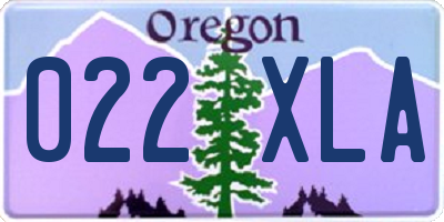 OR license plate 022XLA