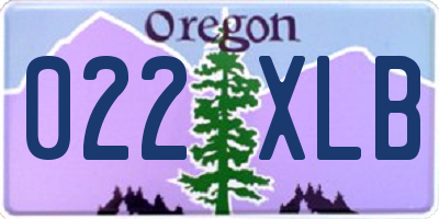 OR license plate 022XLB