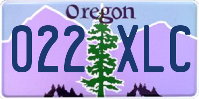 OR license plate 022XLC
