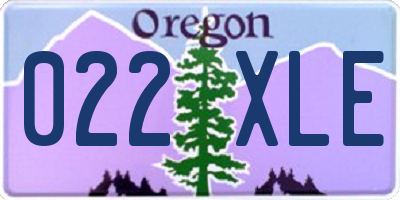 OR license plate 022XLE